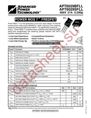 APT6029BFLLG datasheet  